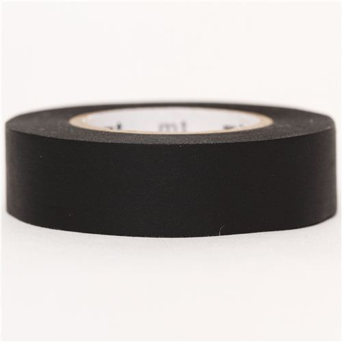 Nastro adesivo decorativo Washi di mt nero tinta unita