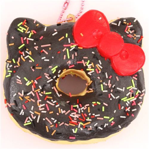 ciondolo squishy ciambella marrone codette Hello Kitty per cellulare
