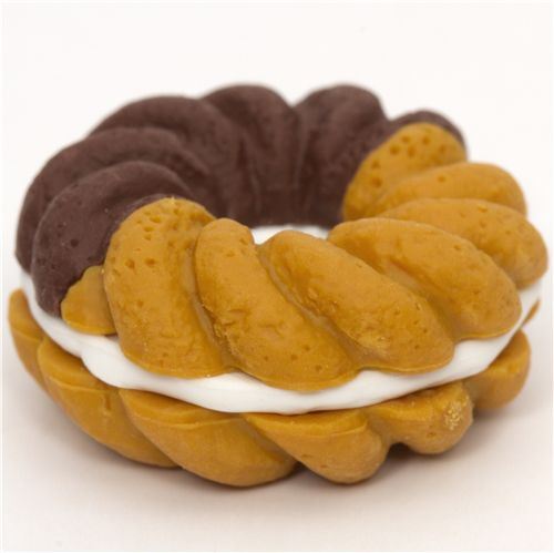 brown doughnut eraser French Pastry