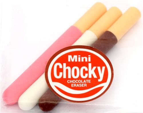 mini Pocky eraser from Japan by Iwako