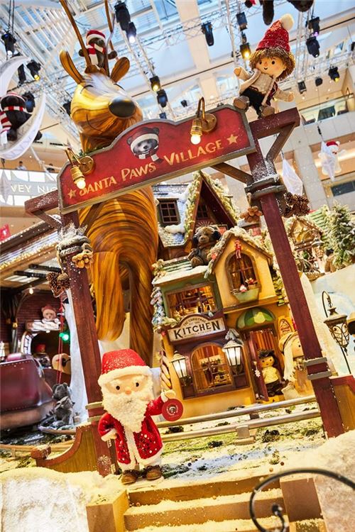 Santa is here to greet everyone at the village!