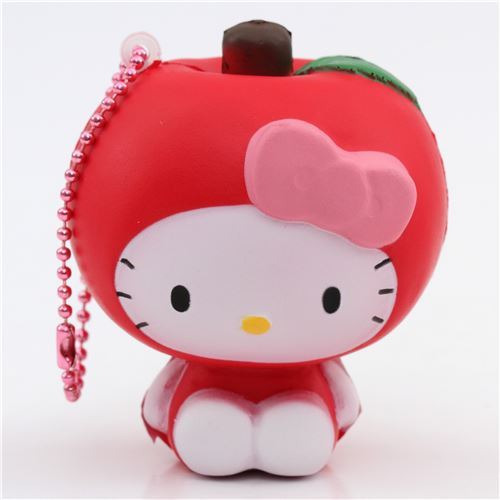 red Hello Kitty apple costume squishy charm