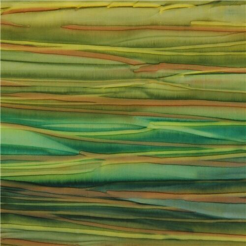 green batik stripe fabric by Robert Kaufman