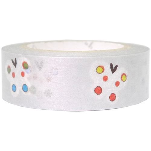 silver metallic color butterfly Washi Tape deco tape Shinzi Katoh