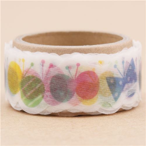 white die-cut colorful cute butterfly deco tape sticky tape by Mind Wave