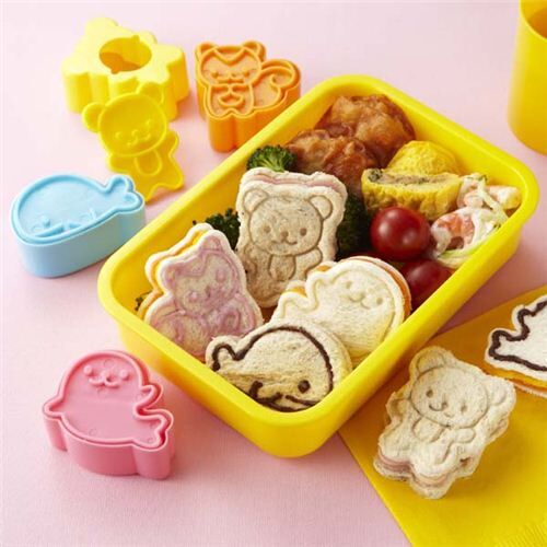 bear squirrel whale seal Bento food cutters