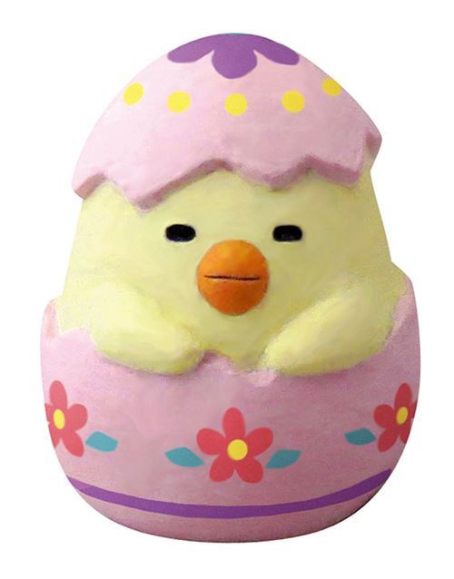 light purple egg with chick figurine from Japan