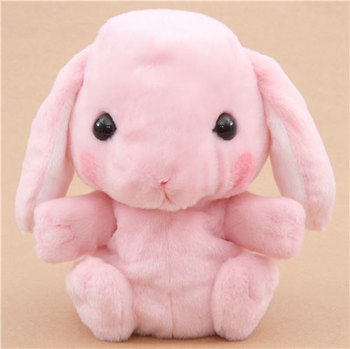 pink rabbit hand puppet Poteusa Loppy Shiloppy plush toy from Japan