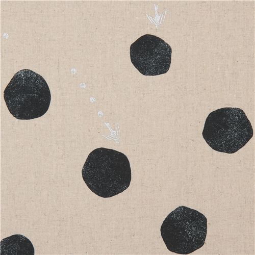 natural color echino dot canvas laminate fabric