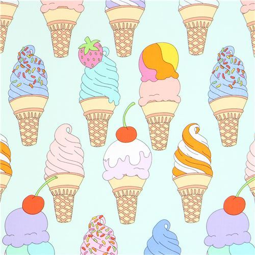 mint green Alexander Henry fabric colorful ice cream Soft Serve