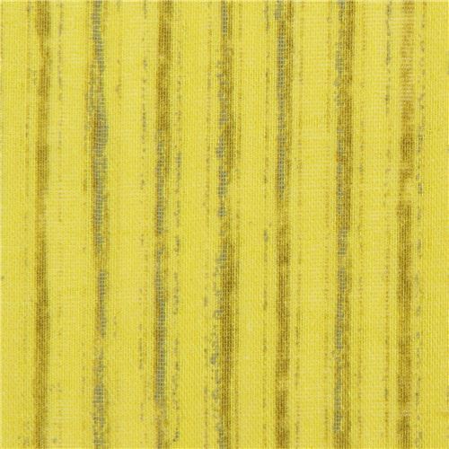 stripe lime green Kokka double gauze nani iro fabric