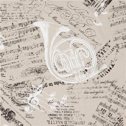 canvas retro music Japanese fabric