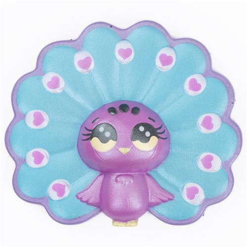scented blue and purple peacock bird animal by Joey Squishy