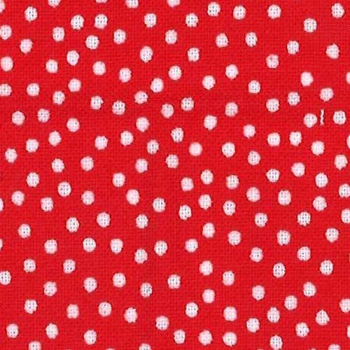 Michael Miller mini white dot design on red fabric