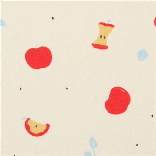 apple poplin organic fabric by Birch in cream