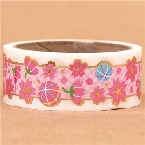 die-cut cherry blossom deco tape sticky tape kawaii