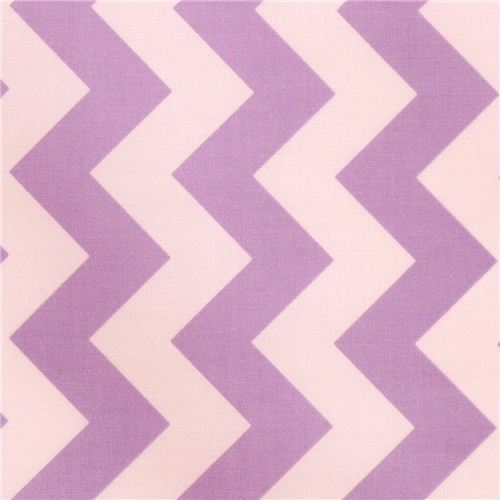 chevron Riley Blake laminate fabric lavender white