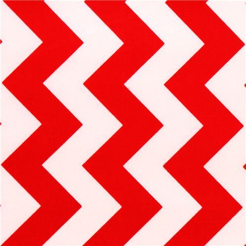chevron Riley Blake laminate fabric red white