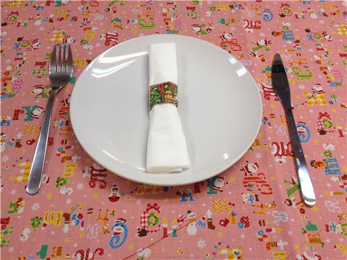 Christmas scene Washi napkin ring