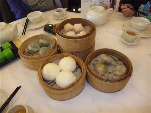 lots of yummy dim sum dishes