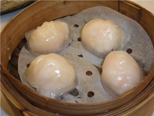 my favorite: Har Gow shrimp dumplings