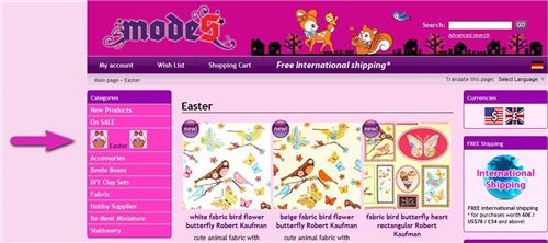 We added our Easter category to our website navigation