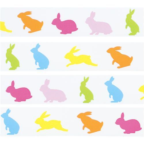 colourful bunny Deco Tape from Japan kawaii