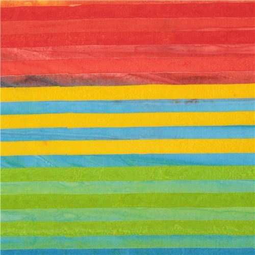 colorful Robert Kaufman stripe tie dye Batik look fabric Elements