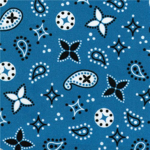 blue paisley Robert Kaufman fabric