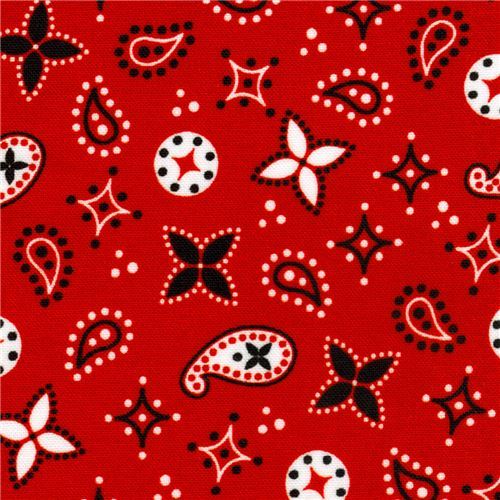 paisley Robert Kaufman fabric in red