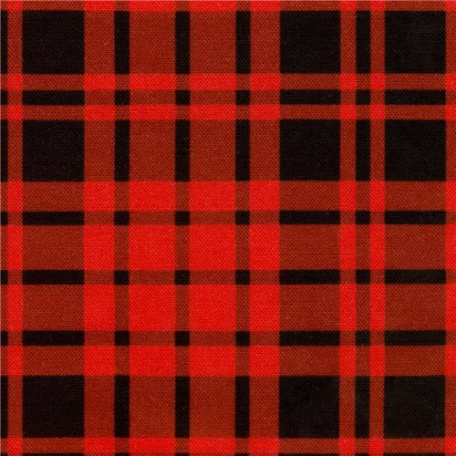 red and black checkered fabric by Robert Kaufman