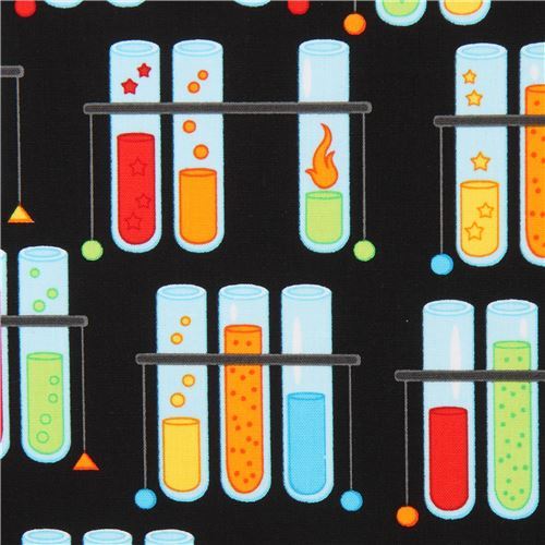 black test tube fabric by Robert Kaufman