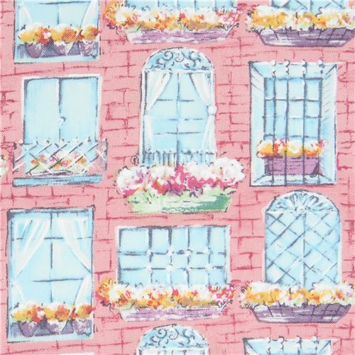 Michael Miller blush-pink window fabric