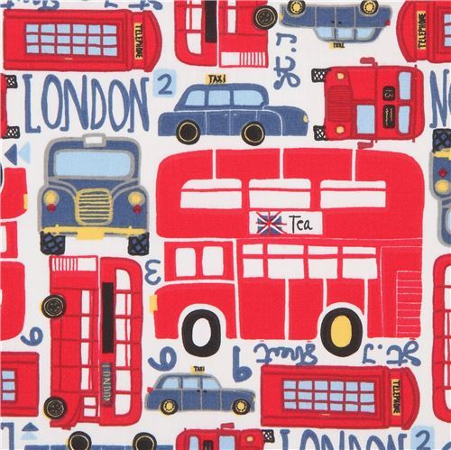 Stof France bus and taxi fabric in white