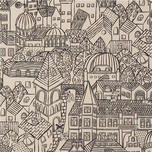 natural color Kokka town canvas fabric
