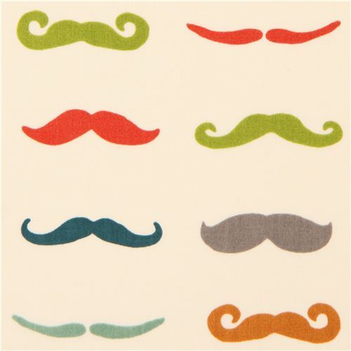 moustache retro organic knit fabric birch USA