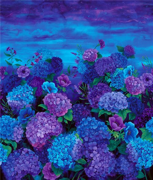 digital print flower panel Timeless Treasures fabric