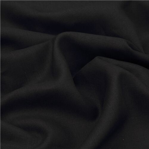 hemp fabric in solid black by Robert Kaufman