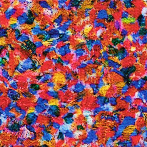 abstract art painting themed Robert Kaufman fabric
