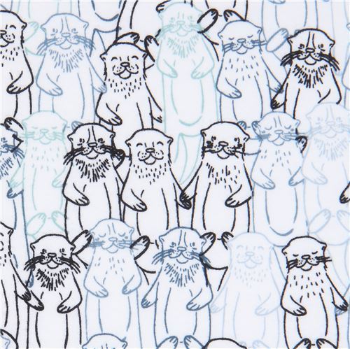 white otter knit fabric