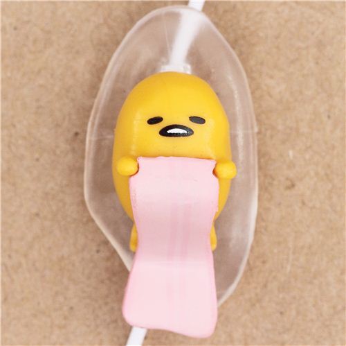 Gudetama egg yolk holding bacon earphone clip accessory