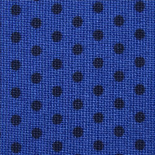 Spot On mini dot black Robert Kaufman dark blue fabric