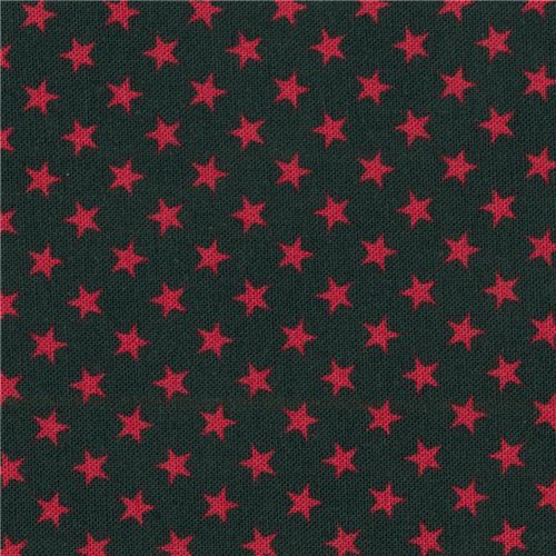 navy blue Robert Kaufman mini red star fabric Sevenberry Classiques