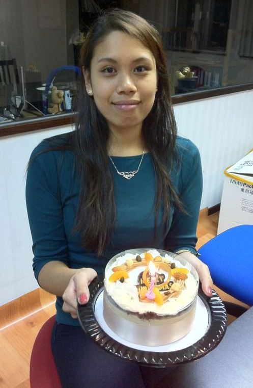 Veronica with her birthday cake