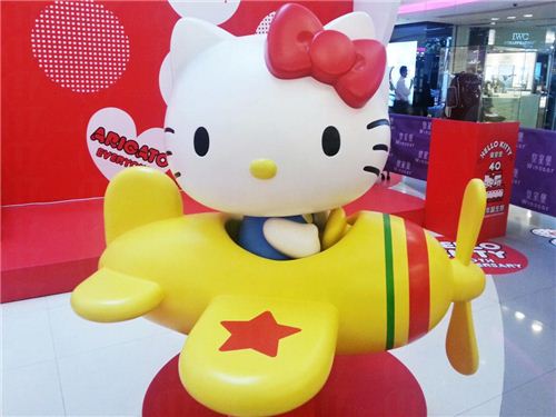 Hello Kitty in airplane, picture from U-Tavel Hong Kong