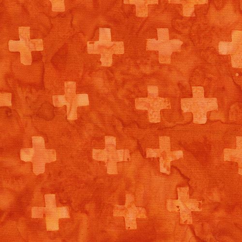 orange batik light orange cross fabric by Timeless Treasures 