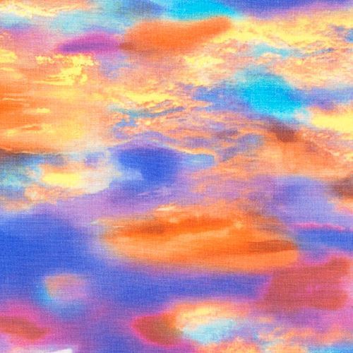 fabric with colorful cloud sky by Timeless Treasures 