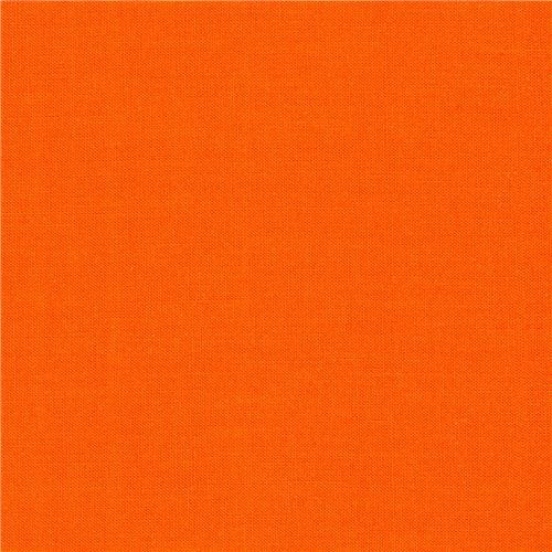 solid tangerine Kona cotton fabric by Robert Kaufman