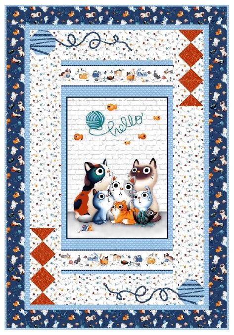 What a creative kitty quilt!