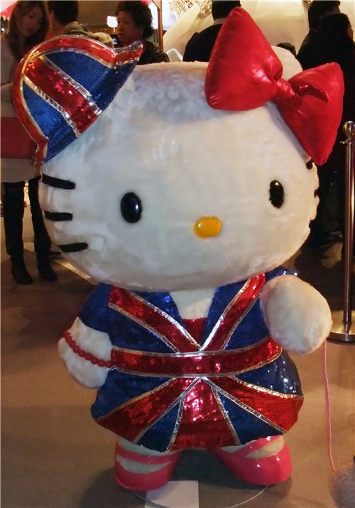 Hello Kitty wearing a sparkling England dress Hello Kitty wearing a sparkling England dress